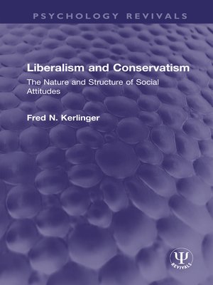 cover image of Liberalism and Conservatism